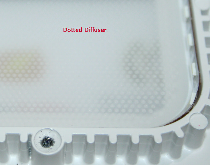 dotted diffuser used in panel light